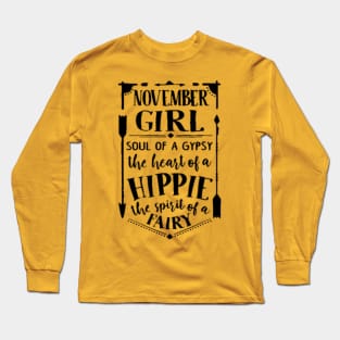 November Girl Long Sleeve T-Shirt